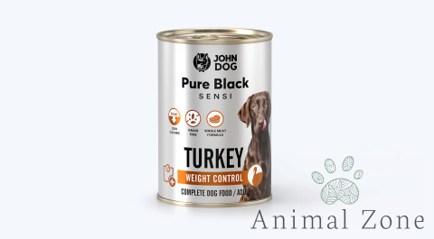 John Dog KARMA MOKRA PURE BLACK SENSI WEIGHT CONTROL INDYK (TURKEY) 400g